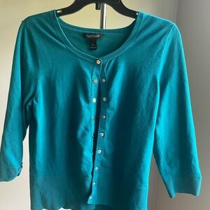 White House Black Market Teal Knit Sweater